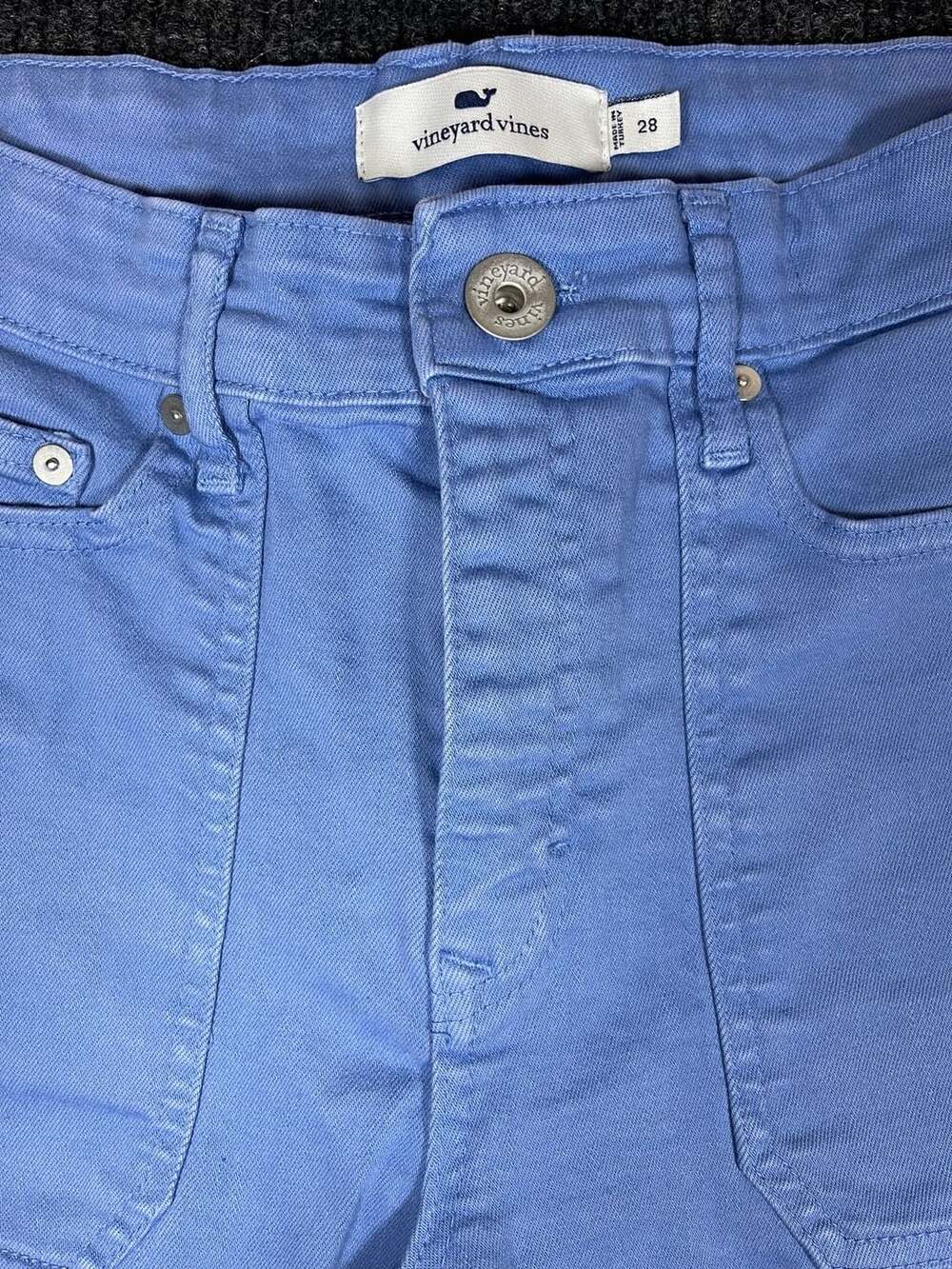vineyard vines High Rise Straight Crop Size 28 Blue Jeans